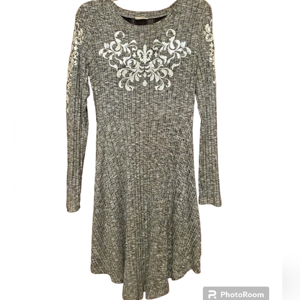 Womens Vocal Long Sleeve Dress sz M